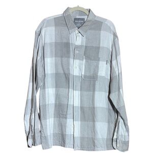 Hollister Men's Gray Plaid Shirt Size XL